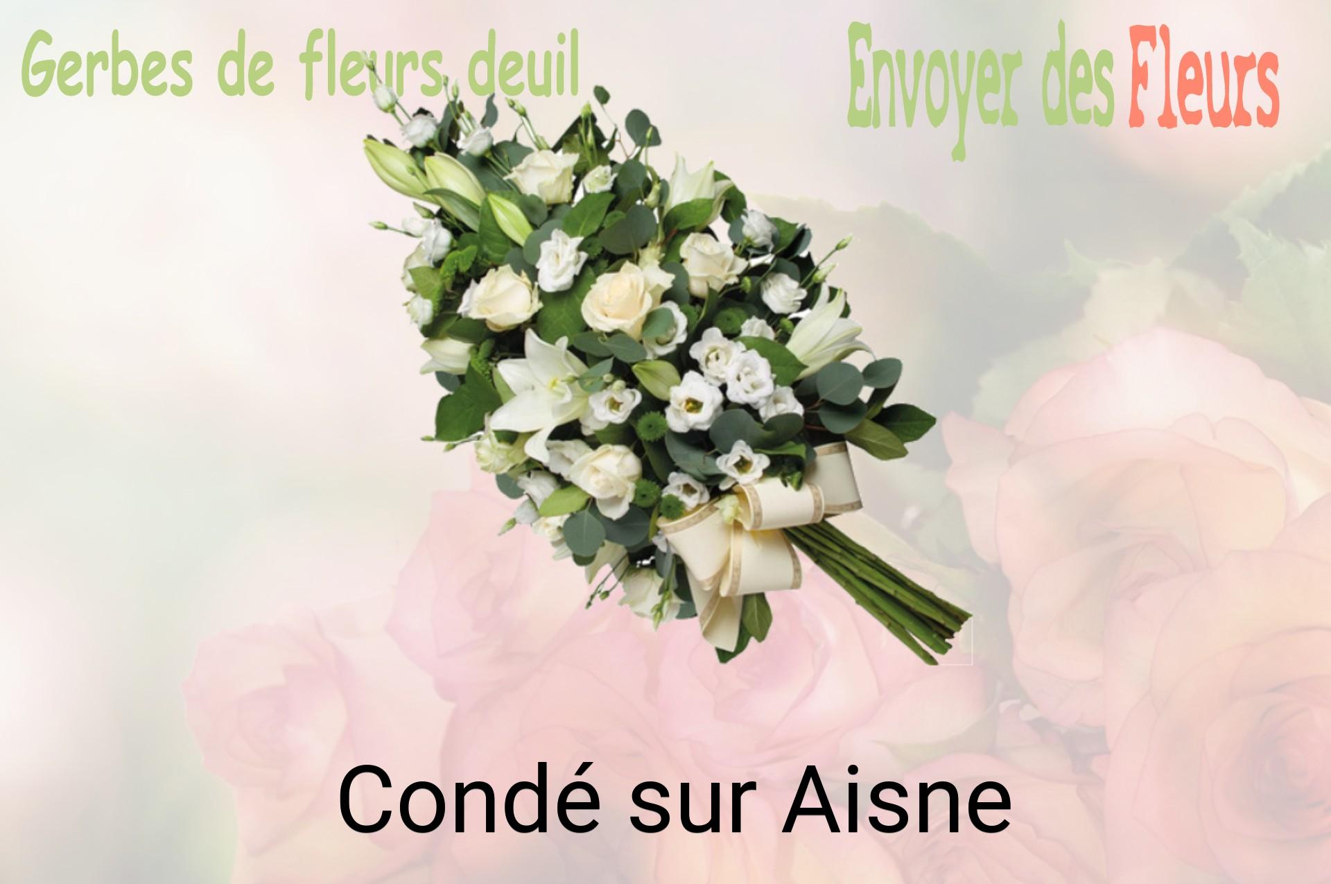Gerbe de fleurs de deuil livrée à Condé-sur-Aisne